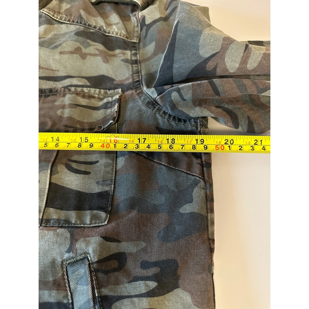 Sanctuary Military Utility Zip Up Jacket in Green Camo | Size Medium - Picture 6 of 8